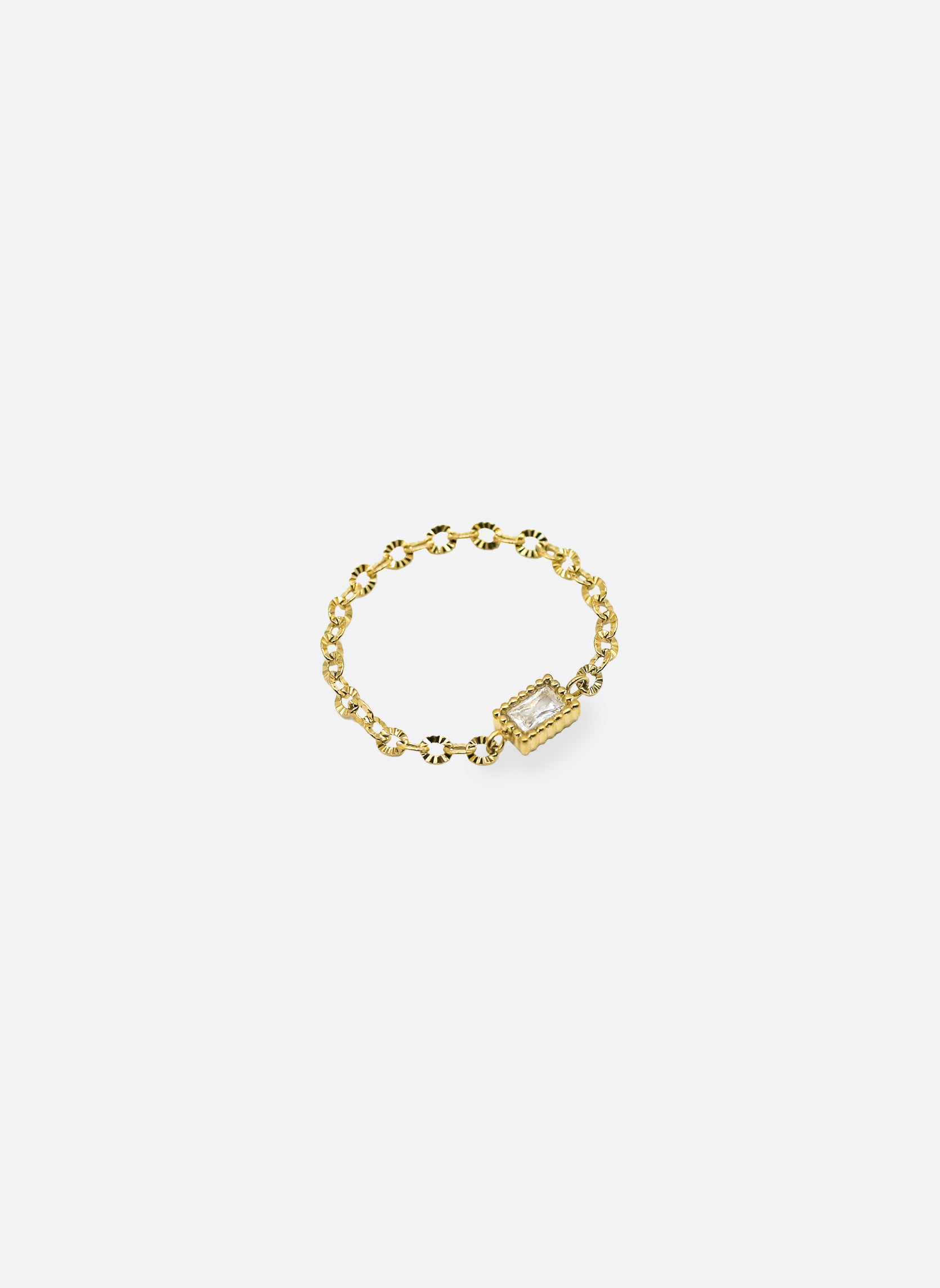 Bague chaîne Daya Rectangle Étoilée - Wholesale